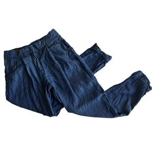 A/X Armani Exchange Women's Pants Size 2 Blue Casual Designer Preppy Normcore